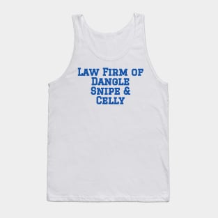 Funny Hockey Dangle, Snipe and Celly blue Tank Top